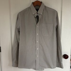 Eddie Bauer Men's Classic Gray Dress Shirt